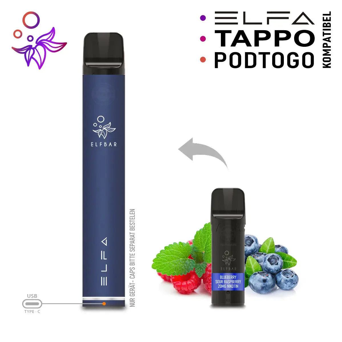 Elfbar ELFA Akku Basis 500 mAh (USB-C) - Image 10