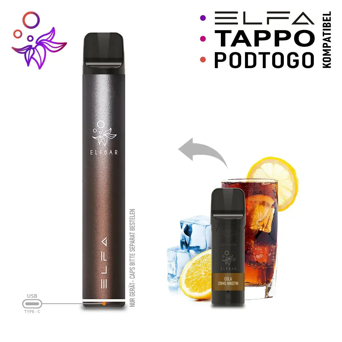 Elfbar ELFA Akku Basis 500 mAh (USB-C) - Image 20